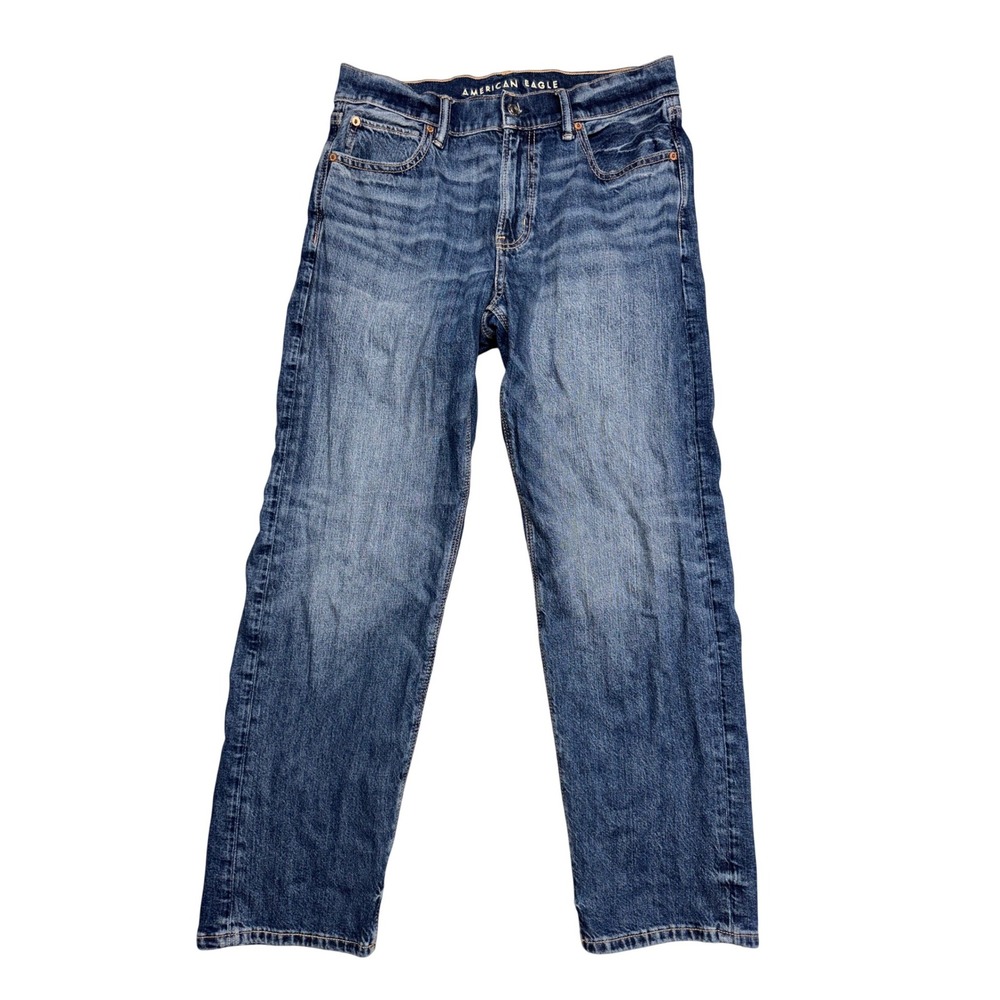 American Eagle Outfitters Women's Boyfriend Jeans - Medium Blue Wash
